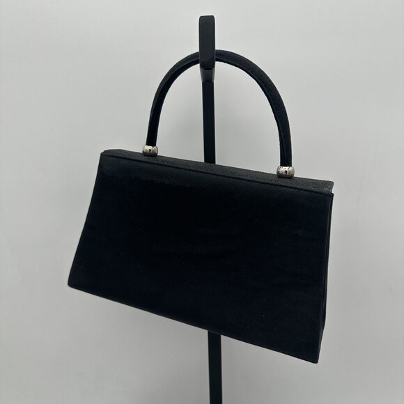 Vintage-Inspired Black Sparkly Clutch With Chain Strap & Magnetic Closure - Picture 2 of 5